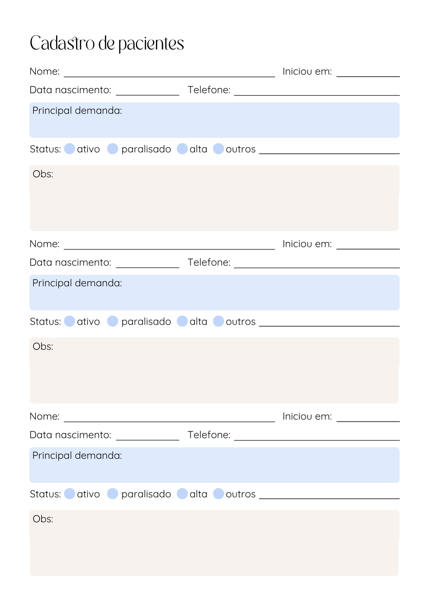 Agenda para psicologia - página 1