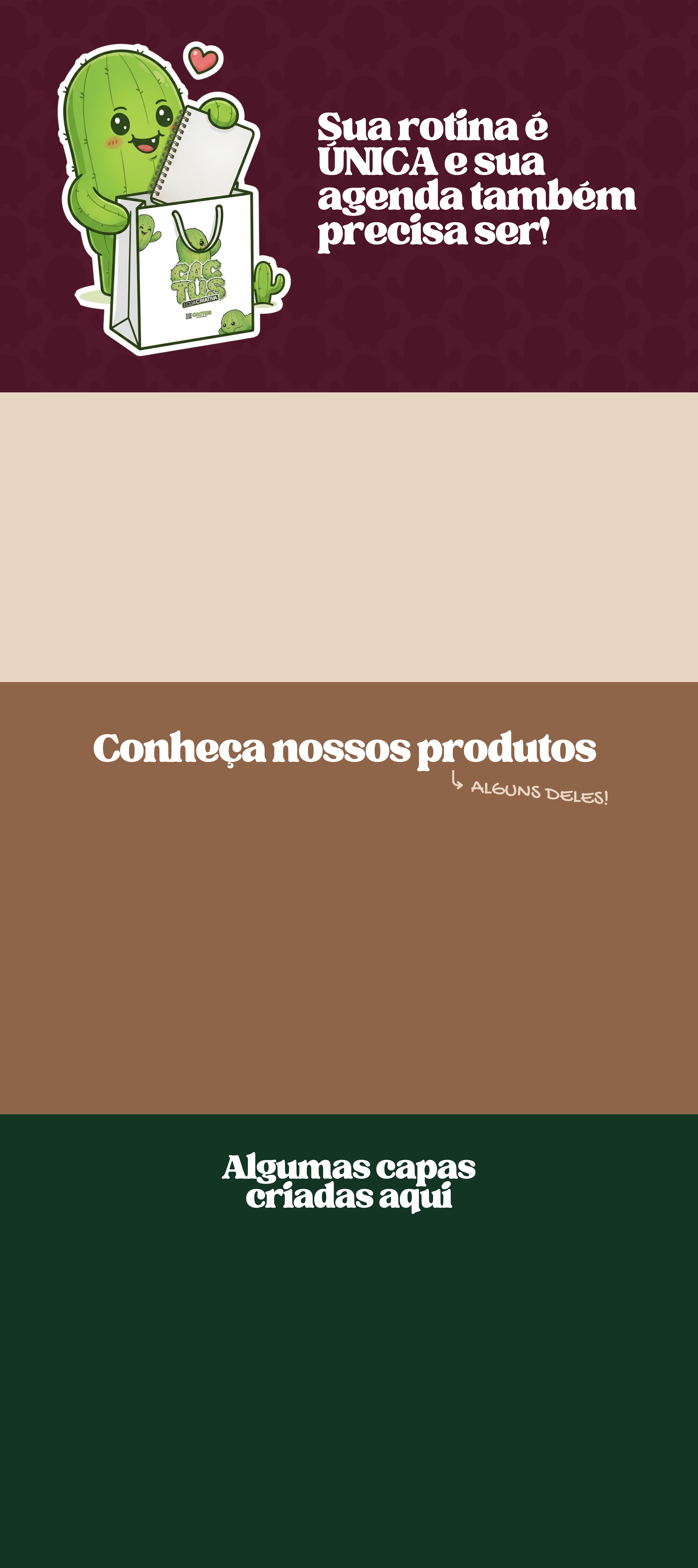 Cactus - sua rotina é única e sua agenda também precisa ser