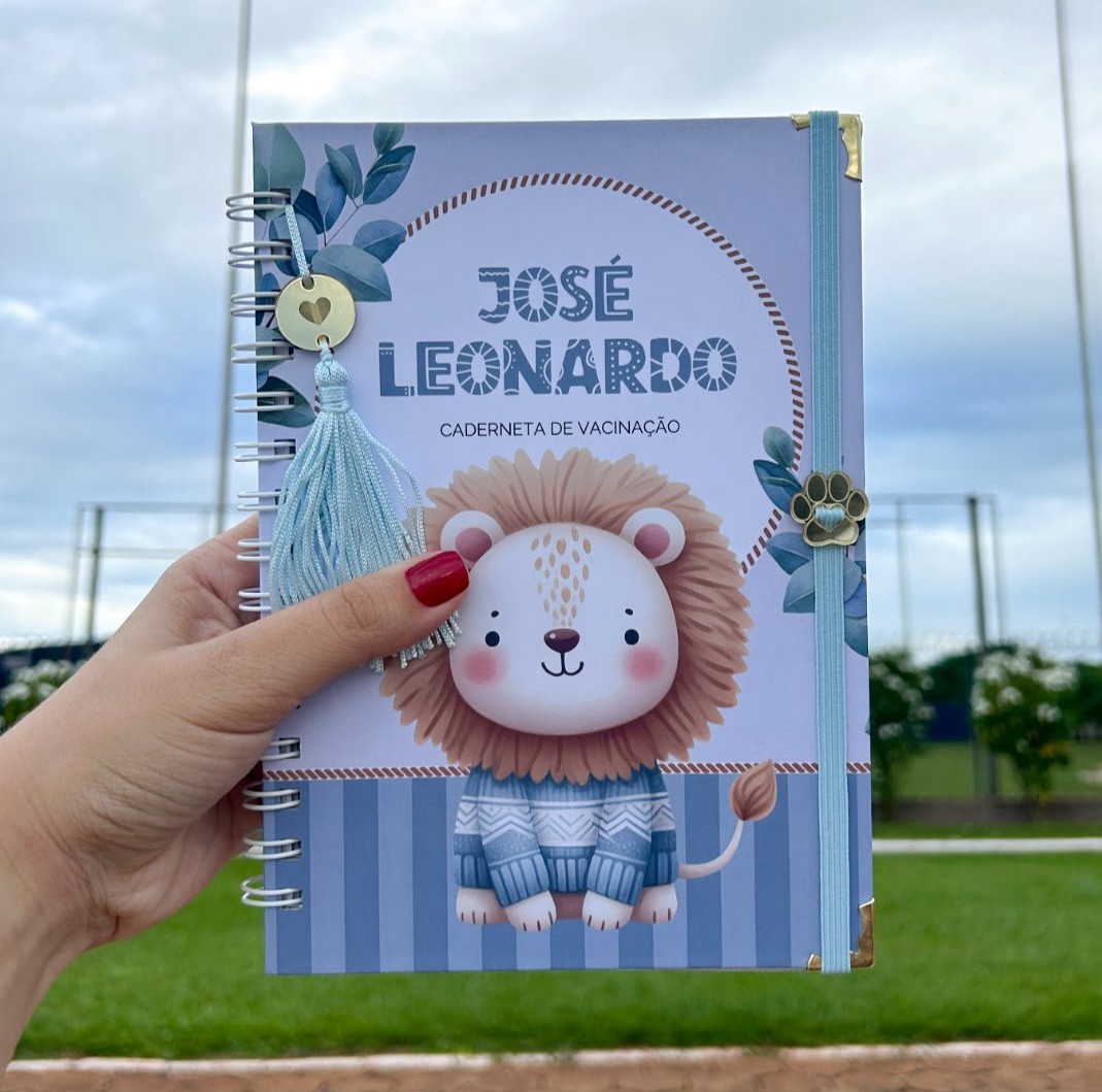 Caderneta personalizada do José Leonardo
