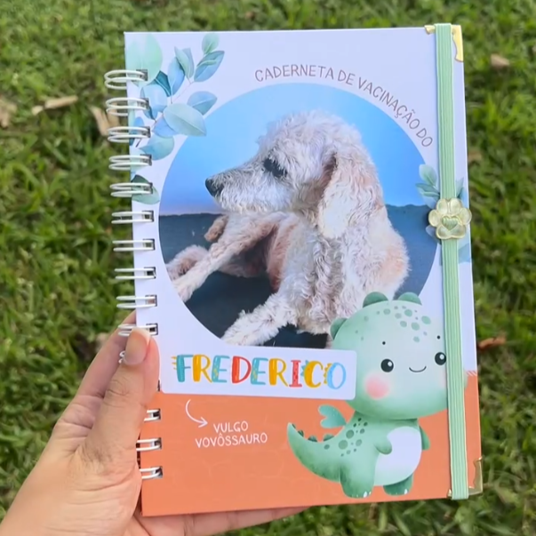 Caderneta de Vacinação Pet personalizada do Frederico