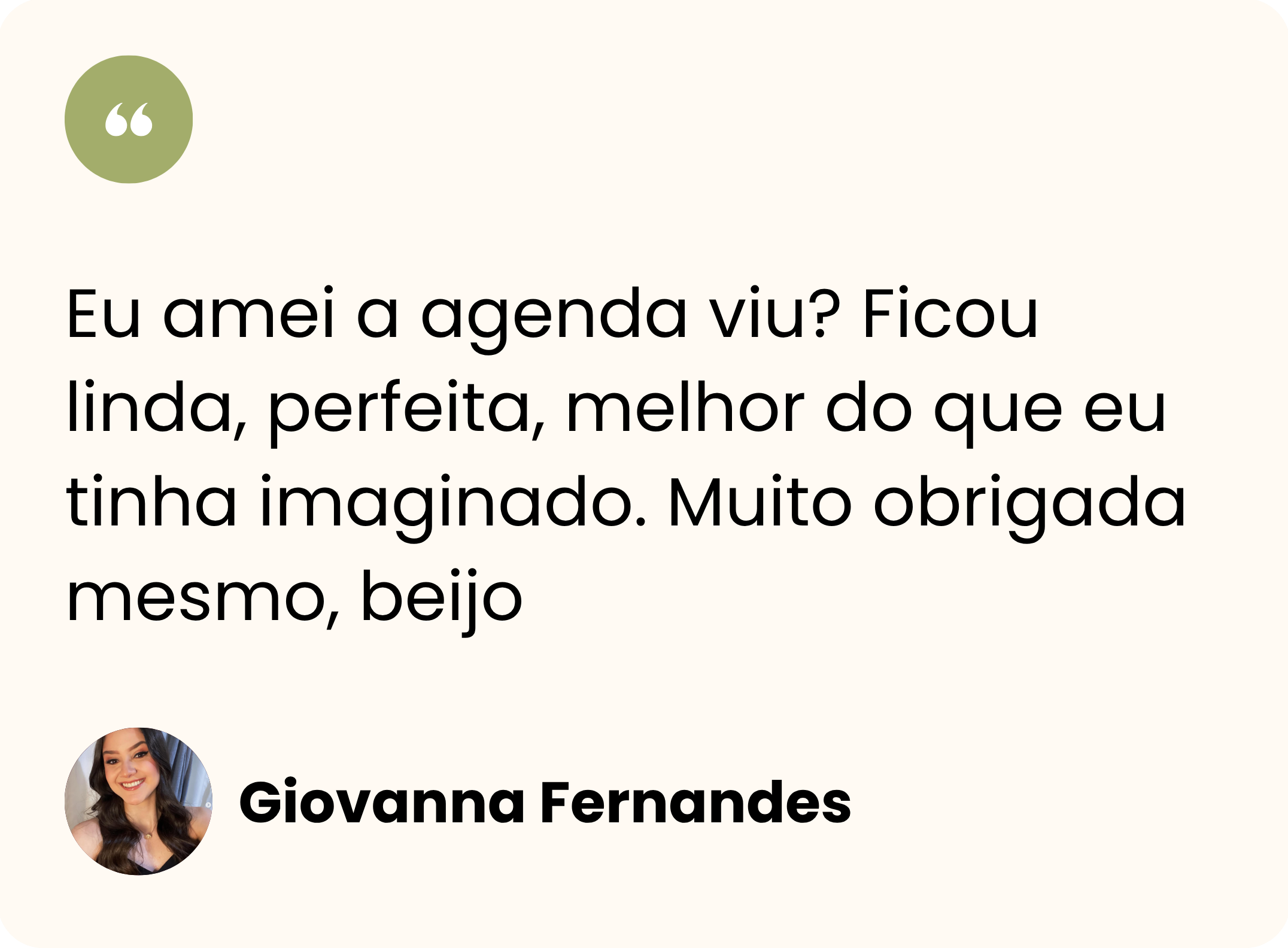 Depoimento de Giovanna Fernandes