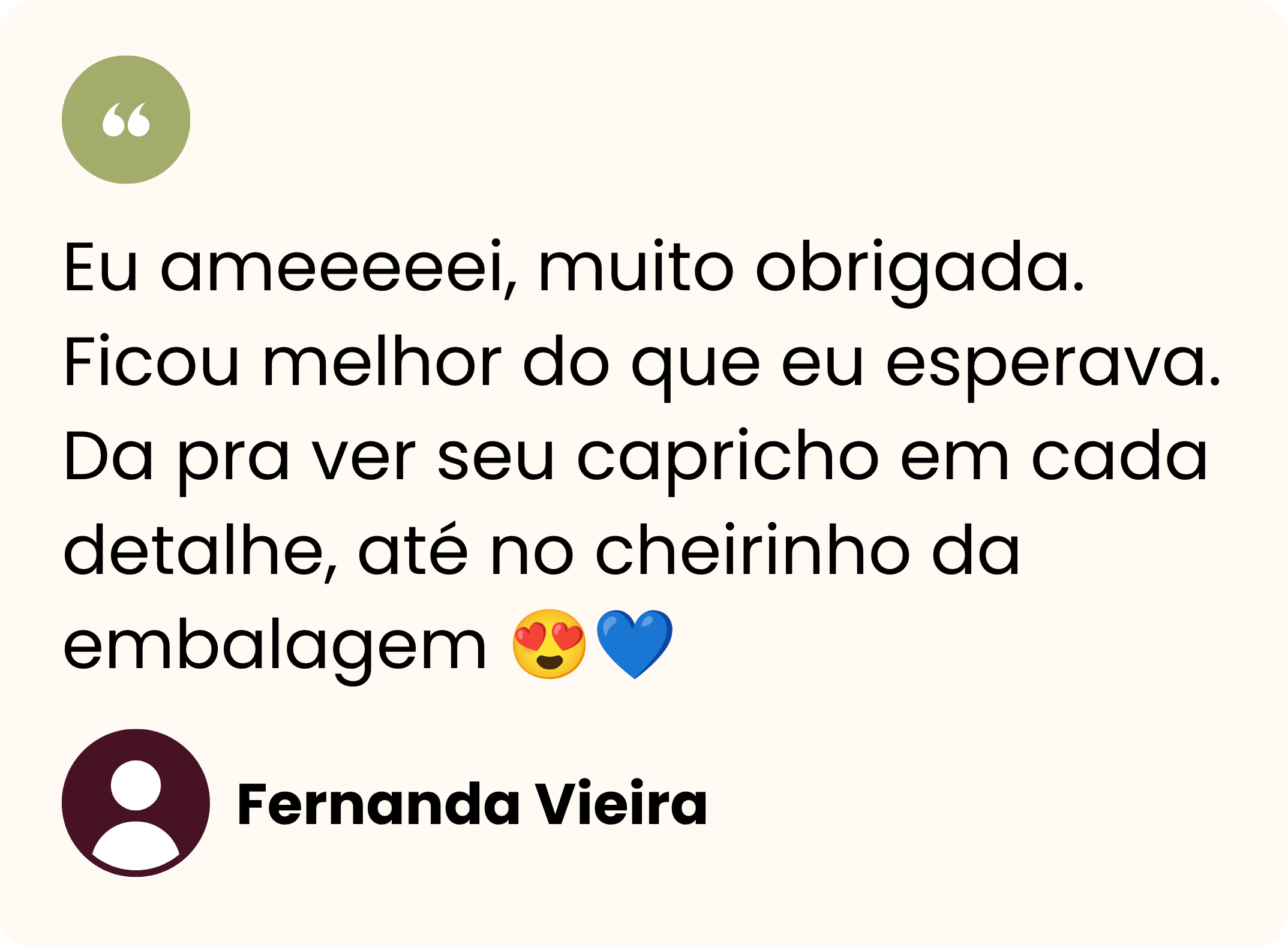 Depoimento de Fernanda Vieira