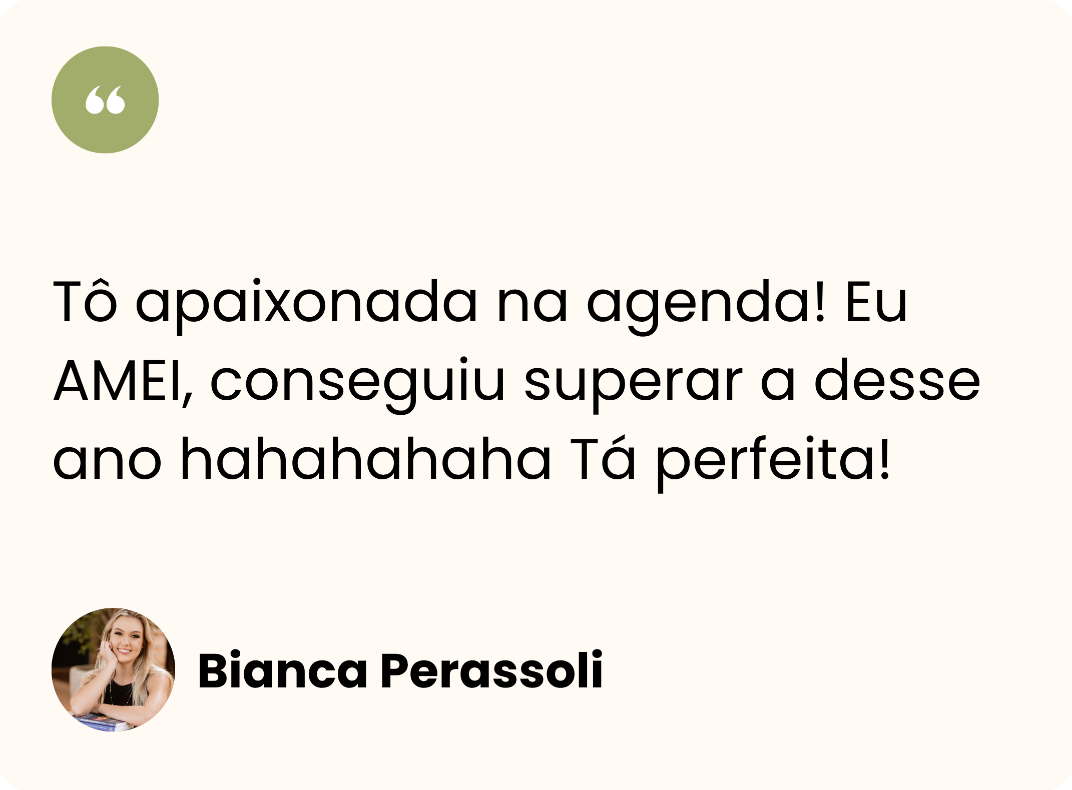 Depoimento de Bianca Perassoli