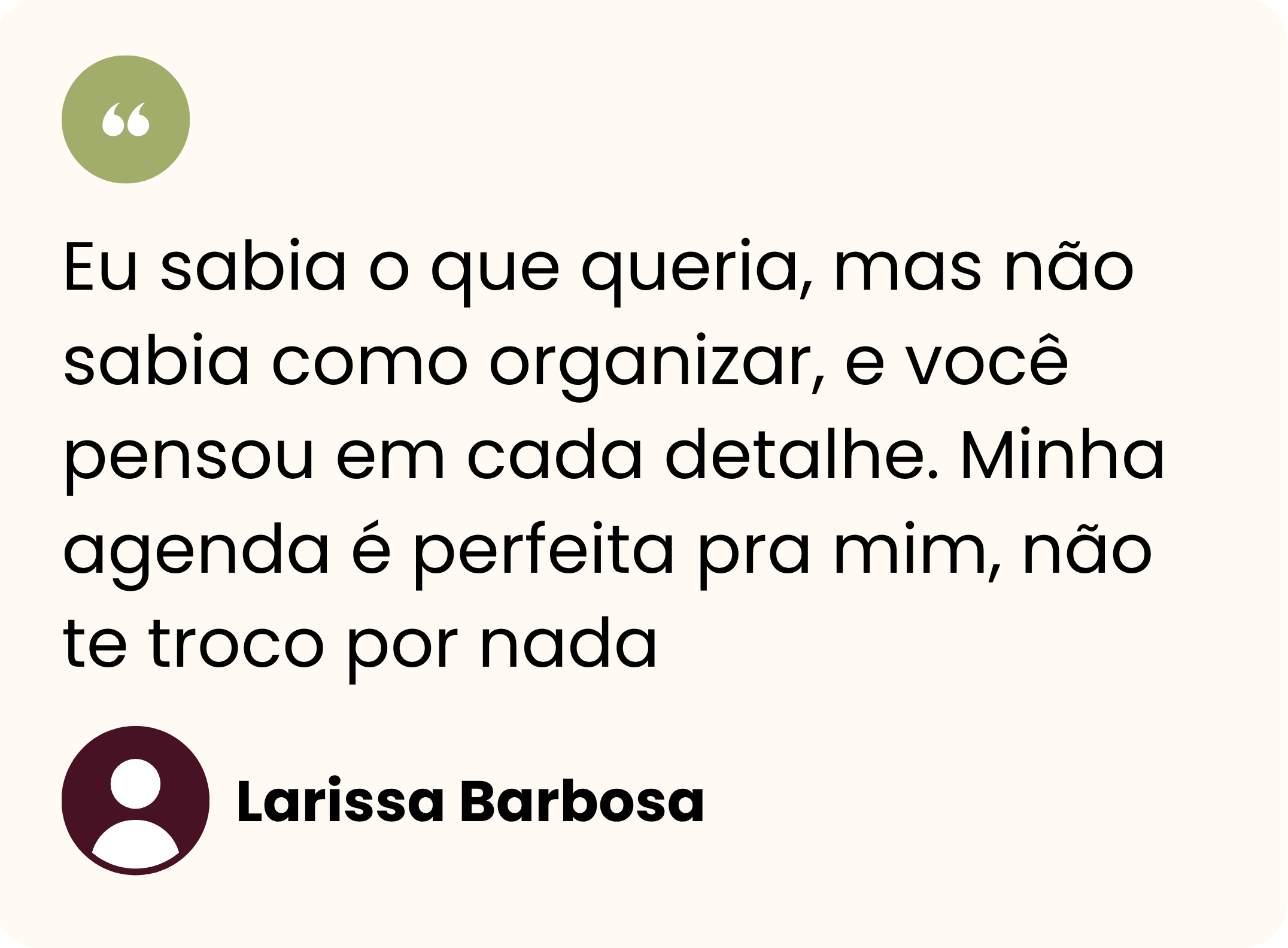 Depoimento de Larissa Barbosa