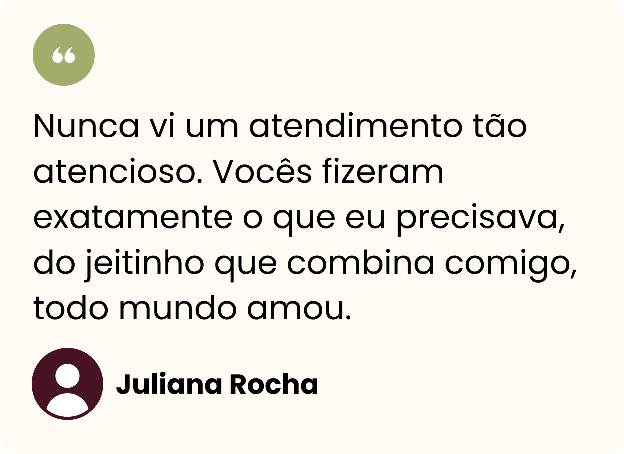Depoimento de Juliana Rocha