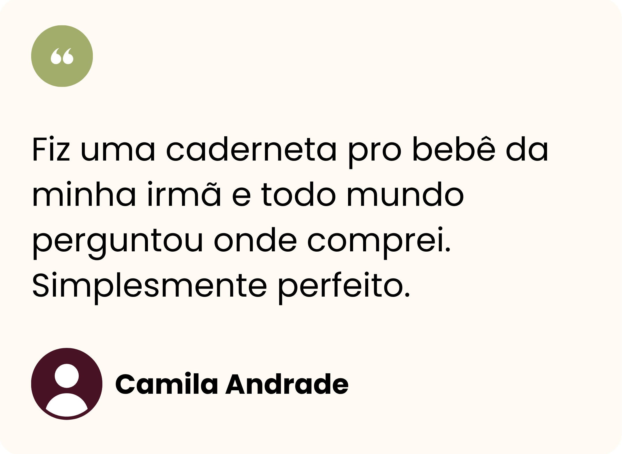Depoimento de Camila Andrade